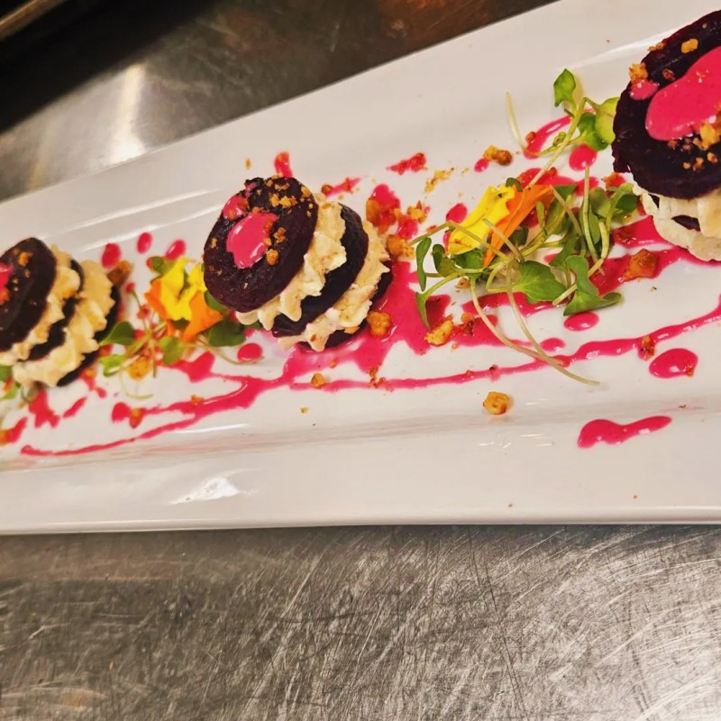 Chef-prepared dish at a private Sea Hag event